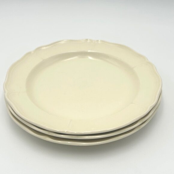 Vintage Wedgwood Queens Shape Cream Salad Plates |England Collectible, Set of 3 - Picture 3 of 13